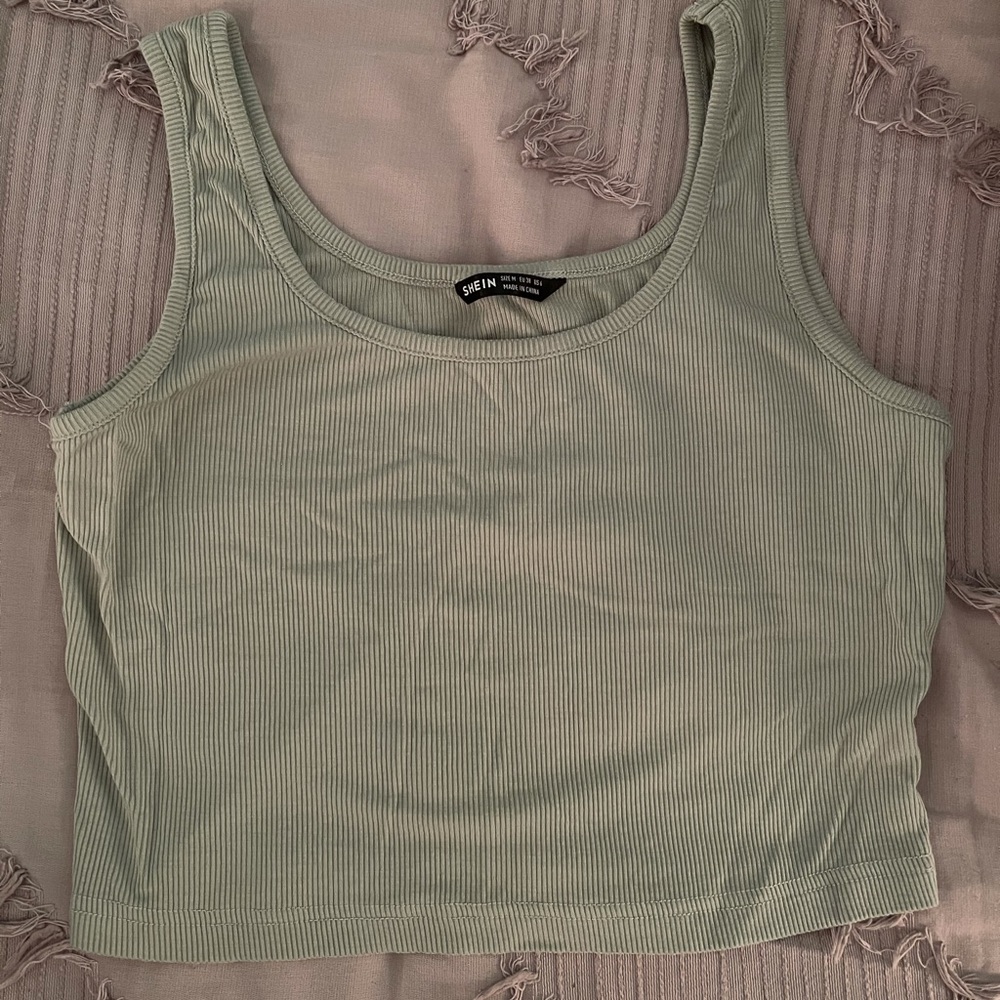 Mint green crop top